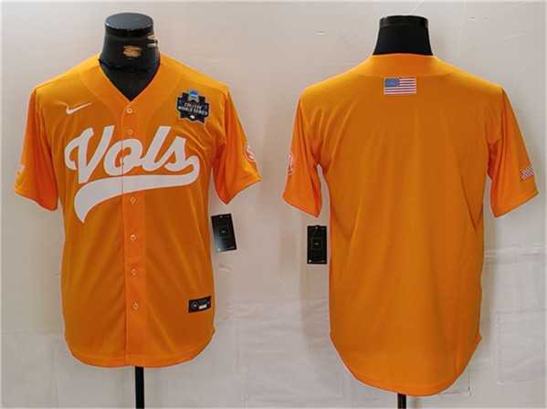 Mens Tennessee Volunteers Orange With Patch Stitched Jersey->tennessee volunteers->NCAA Jersey